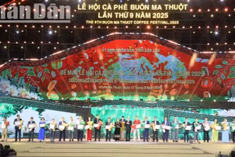 Lãnh đạo tỉnh Đắk Lắk tặng Bằng khen của Ủy ban nhân dân tỉnh cho các tập thể, cá nhân có thành tích xuất sắc trong lễ hội.