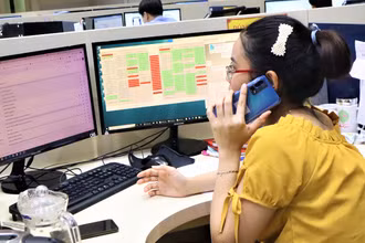 Phòng điều hành tại Trung tâm Dự báo khí tượng thủy văn quốc gia.