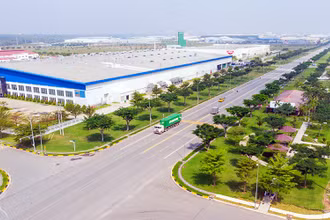 Không gian xanh bên trong Khu công nghiệp VSIP 2 ở Bình Dương.