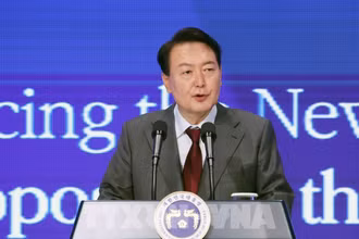 Tổng thống Hàn Quốc Yoon Suk-yeol. (Ảnh: Yonhap/TTXVN)