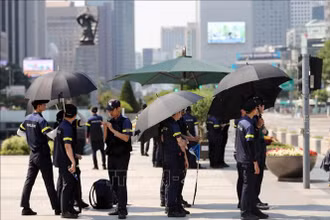 Nắng nóng tại Seoul, Hàn Quốc. (Ảnh: Yonhap/TTXVN)