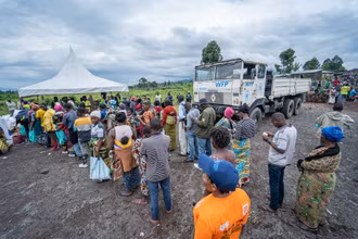 Hỗ trợ lương thực cho người dân Congo. Ảnh: WFP