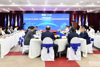 Quang cảnh Tọa đàm "Hàng hải Việt Nam - phát triển xanh và bền vững".