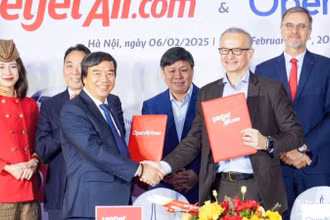 Hãng hàng không thế hệ mới Vietjet ký thỏa thuận hợp tác chiến lược với công ty công nghệ OpenAirlines về giải pháp tiết kiệm nhiên liệu và trí tuệ nhân tạo cho ngành hàng không.