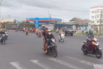 Nút giao thông giữa Quốc lộ 25 với ĐH 22 thường xuyên xảy ra tai nạn giao thông.
