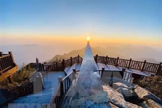 Đỉnh Fansipan ở Sapa, Lào Cai. (Ảnh: TTXVN)