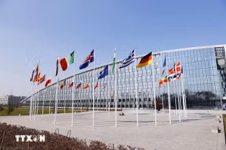 Trụ sở NATO tại Brussels, Bỉ. (Ảnh: Kyodo/TTXVN)