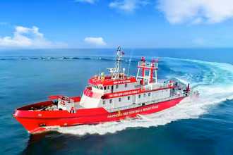Diễn tập chữa cháy và cứu nạn, cứu hộ trên vùng biển Hải Phòng.