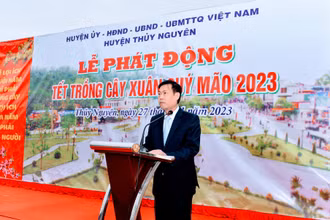Phát động “Tết trồng cây đời đời nhớ ơn Bác Hồ” tại huyện Thủy Nguyên.