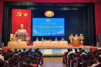 Phiên chính thức Đại hội Công đoàn Học viện Chính trị quốc gia Hồ Chí Minh lần thứ 4.
