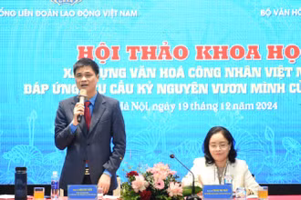 Hội thảo do Phó Chủ tịch Tổng Liên đoàn Lao động Việt Nam Ngọ Duy Hiểu và Thứ trưởng Văn hóa, Thể thao và Du lịch Trịnh Thị Thủy chủ trì.