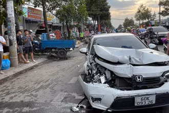 Hiện trường vụ tai nạn.