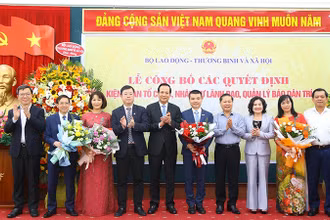 Lễ công bố các quyết định kiện toàn, tổ chức nhân sự lãnh đạo, quản lý Báo Dân trí.