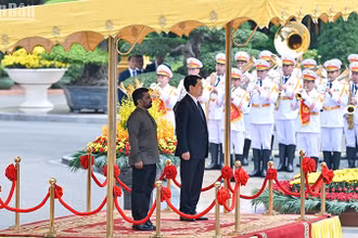 Chủ tịch nước Lương Cường chủ trì Lễ đón cấp Nhà nước Tổng thống Sri Lanka Anura Kumara Dissanayaka.