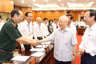 Hình ảnh Tổng Bí thư Nguyễn Phú Trọng thăm và làm việc tại Thành phố Hồ Chí Minh. (Ảnh: TTXVN)