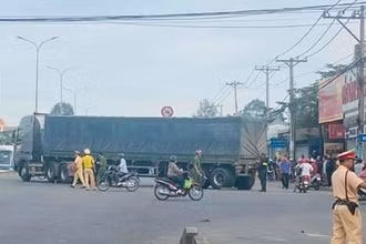 Hiện trường vụ tai nạn.