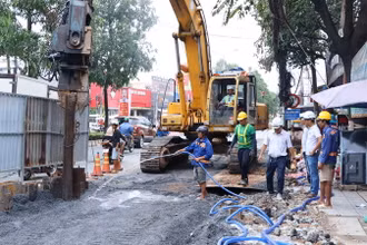 Thi công một dự án vốn đầu tư công trên địa bàn thành phố Biên Hòa.