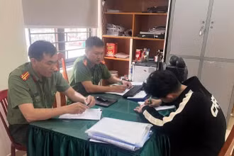 Công an tỉnh Quảng Nam làm việc với đối tượng N.B.H. 