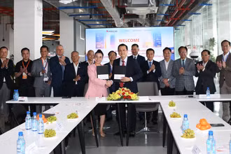Lễ ký kết thỏa thuận hợp tác chiến lược giữa Arobid và các đối tác tại Thành phố Hồ Chí Minh, diễn ra sáng 27/3.