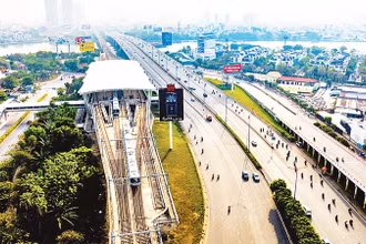 Tuyến Metro số 1. (Ảnh Thành Ðạt) 