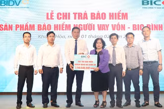 BIC chi trả hơn 7 tỷ đồng quyền lợi bảo hiểm cho khách hàng tại BIDV Khánh Hòa. 
