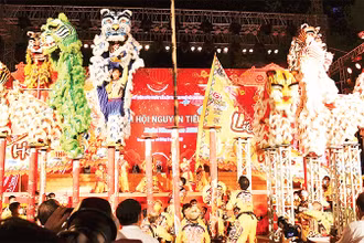 Biểu diễn Lân-Sư-Rồng tại Quận 5, cái nôi của loại hình nghệ thuật này tại Thành phố Hồ Chí Minh. (Ảnh HOÀNG VIỆT TRUNG) 