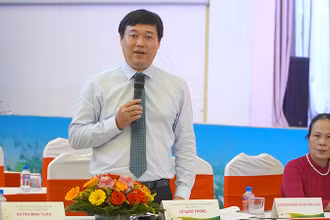 Bí thư Tỉnh ủy Đồng Tháp Lê Quốc Phong phát biểu tại buổi họp mặt. (Ảnh: HỮU NGHĨA)