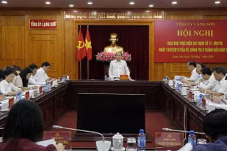 Các đại biểu dự hội nghị giao ban 6 tháng đầu năm 2024 về thực hiện Quy định số 11 của Bộ Chính trị.