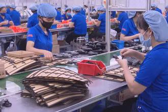Lao động làm việc trong khu công nghiệp ở Hà Nam (Ảnh minh họa: Đào Phương).
