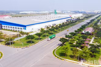 Không gian xanh bên trong Khu công nghiệp VSIP 2 ở Bình Dương.