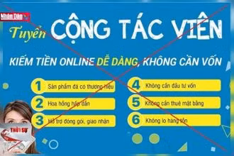 Cảnh giác trước chiêu trò lừa đảo làm cộng tác viên trực tuyến