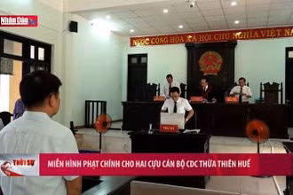Miễn hình phạt chính hai cựu cán bộ CDC Thừa Thiên Huế