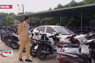 Quá tải các bãi tạm giữ xe vi phạm giao thông ở Thanh Hóa