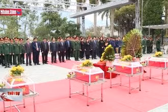An táng liệt sĩ chiến đấu bảo vệ biên giới phía Bắc