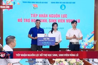 Tiếp nhận nguồn lực hỗ trợ học sinh, sinh viên vùng lũ