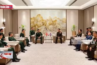 Gặp gỡ song phương quân đội hai nước Việt Nam - Lào