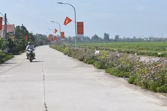 Đường nông thôn mới tại xã Xuân Khê, huyện Lý Nhân.
