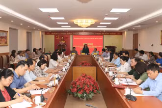 Quang cảnh Hội nghị sơ kết công tác của Hội đồng Công tác quần chúng Trung ương.