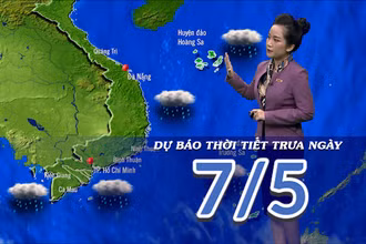[Video] Dự báo thời tiết trưa ngày 8/5/2025: Mưa dông xuất hiện diện rải rác