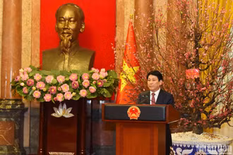 Chủ tịch nước Lương Cường gặp mặt đầu Xuân và giao nhiệm vụ Văn phòng Chủ tịch nước.