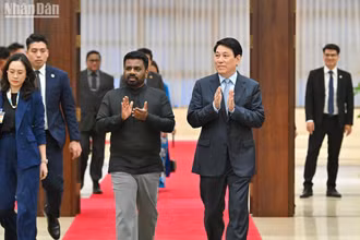 Chủ tịch nước Lương Cường chủ trì chiêu đãi trọng thể Tổng thống Sri Lanka Anura Kumara Dissanayaka