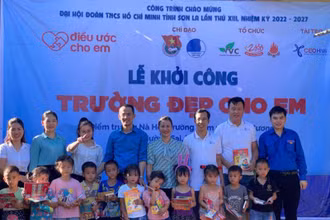 Khởi công xây dựng điểm Trường Mầm non bản Nà Hò, Trường Mầm non Biên Cương xã Mường Sai, huyện Sông Mã.