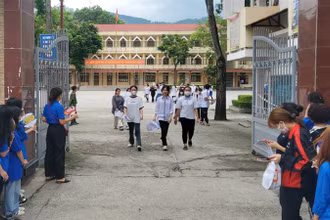 Hội đồng thi tốt nghiệp Trung học phổ thông thành phố Cao Bằng, nơi xảy ra vụ lộ đề thi. (Ảnh: Báo Cao Bằng)