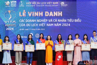 Các nhà báo được vinh danh tại VITA AWARDS 2024.