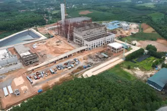 Nhà máy xử lý rác thải phát điện Trạm Thản, huyện Phù Ninh, tỉnh Phú Thọ. (Ảnh: NGÔ HÙNG)