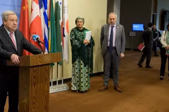Tổng Thư ký Liên hợp quốc Antonio Guterres từng cảnh báo việc Chính phủ Mỹ cắt giảm viện trợ nước ngoài có thể sẽ khiến thế giới “kém mạnh khỏe hơn, ít an toàn và ít thịnh vượng hơn”. (Nguồn: THX/TTXVN).