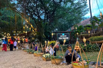 Góc chợ quê tại Lễ hội Văn hóa ẩm thực, Món ngon Saigontourist Group 2022.