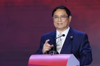 Thủ tướng Phạm Minh Chính phát biểu tại Hội nghị Thượng đỉnh Kinh doanh Đầu tư ASEAN (ASEAN BIS) năm 2023. 