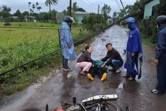 Hiện trường vụ tai nạn. 