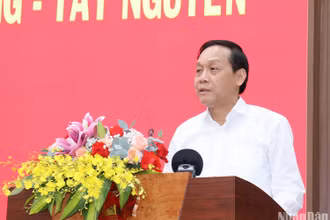 Phó Trưởng Ban Nội chính Trung ương Nguyễn Thanh Hải phát biểu tại Hội nghị.